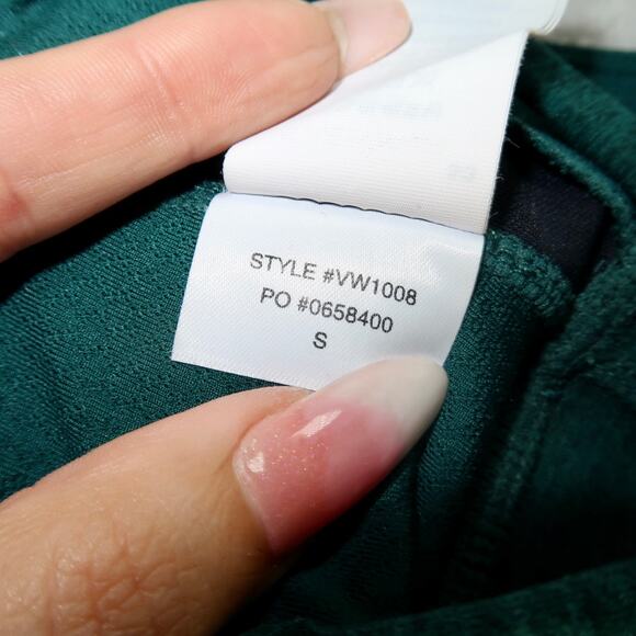 Vuori Long Line Elevation Bra Green Jade Heather Small - Picture 6 of 6